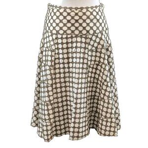 Max Studio A-line Skirt with Embroidered Circles